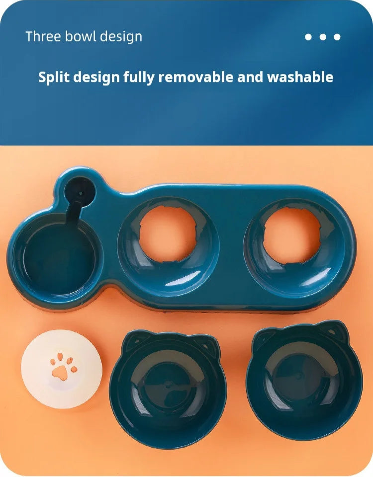 Meow & Sip Trio Bowl - Animal & Pet Supplies - Boopawdoo
